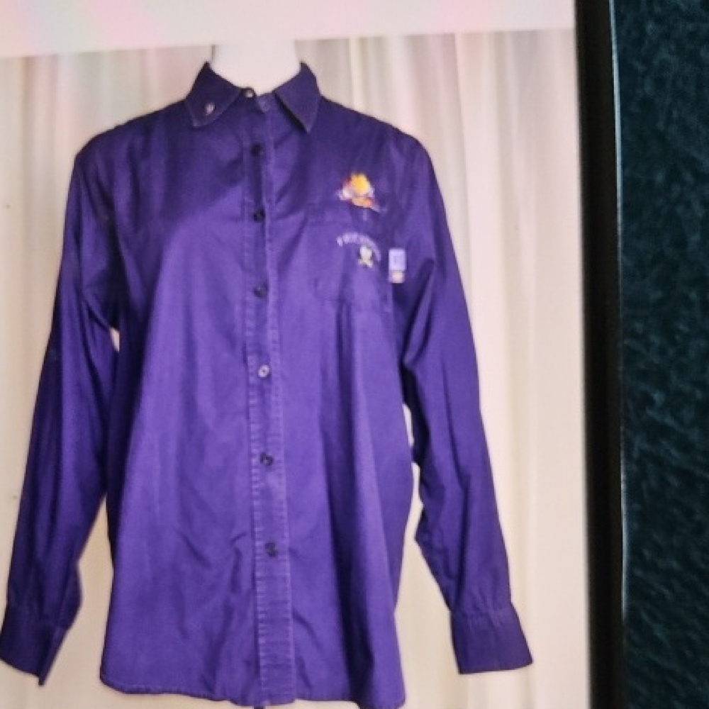 Classic Purple Men's Casual Button-Down Shirt